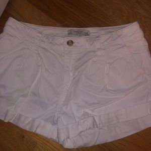 White Abercrombie shorts